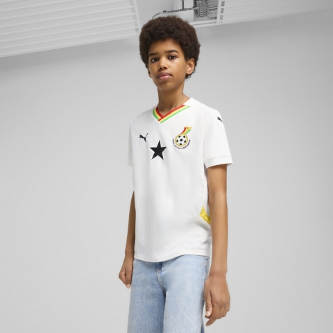 PUMA Ghana 2025 Heimtrikot Teenager, Kleidung, Weiß, 13-14Y