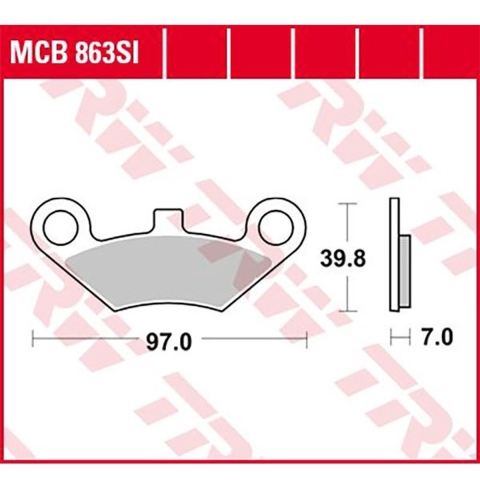 TRW Brake pads, and shoes for motorcycles, MCB863SI Sinter offroad