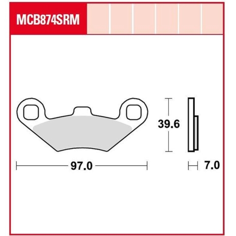 TRW Brake pads, and shoes for motorcycles, MCB874SRM Sinter maxi scooter