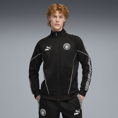 PUMA Manchester City KING Anthem Jacke Herren, Kleidung, Schwarz, L