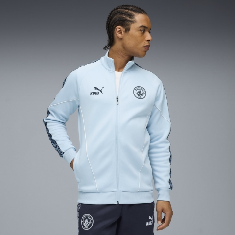 PUMA Manchester City KING Anthem Jacke Herren, Kleidung, Blau, M