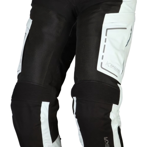 MODEKA Khao Air Lady Pants, Women's summer motorcycle, Black Light Grey
