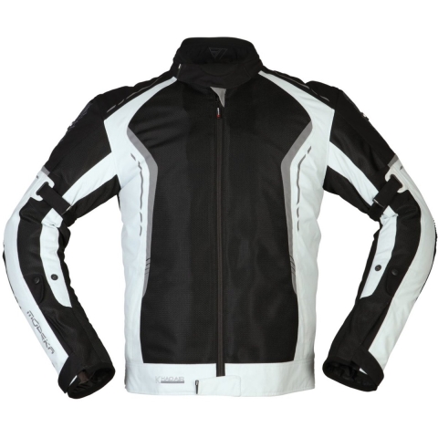 MODEKA Khao Air Jacket, Men's summer motorcycle, Black Light Grey