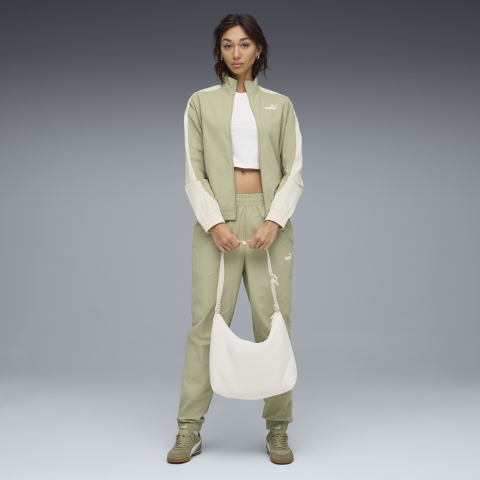 PUMA Trainingsanzug aus Webware Damen, Kleidung, Grün, L