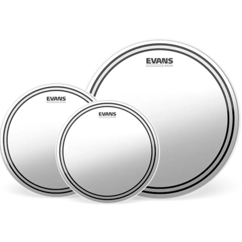 EVANS EC2S Tom Pack Rock, Clear + 14" HD Dry Snare Fell