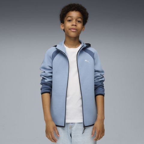 PUMA Evostripe Reißverschluss-Hoodie für Jugendliche, Kleidung, Blau, 11-12Y
