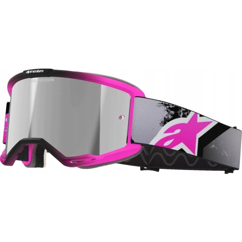 ALPINESTARS Vision 5 Lahnd Goggle, Cross goggles, Iron-Pink Fluo-Mirror Silver