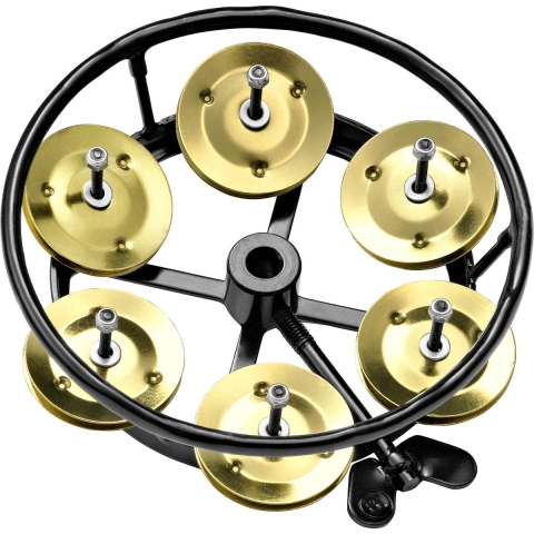 Meinl THH1B-BK HiHat Tambourine mit Messingschellen