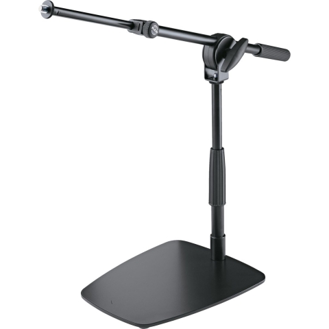 K&M 25993 Mikrofonstativ niedriges platzsparendes Stativ mit Galgen