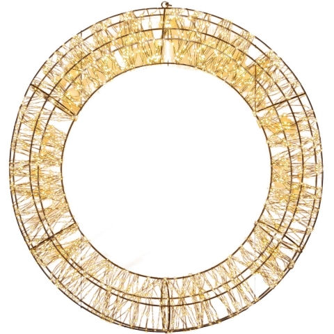 Kranz aus Metall 2400 l 70 x 12 cm Luxury