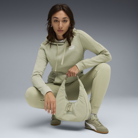 PUMA Jogginganzug mit Kapuze Damen, Kleidung, Grün, L