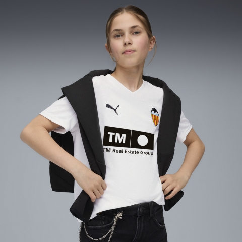 PUMA Valencia CF 25/26 Heimtrikot Teenager, Kleidung, Weiß, 7-8Y