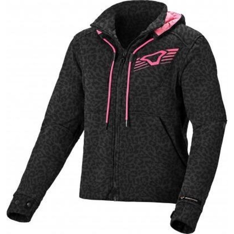 MACNA District Lady, Women's motorcycle hoodie, Dark grey Black Panther