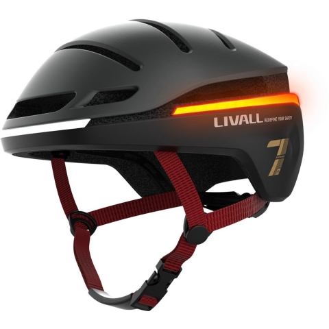 LIVALL EVO21 schwarz | Schutzhelm | Bremswarnlicht | Blinkern| Rück- und Frontlicht | GPS-Position | SOS-Technologie