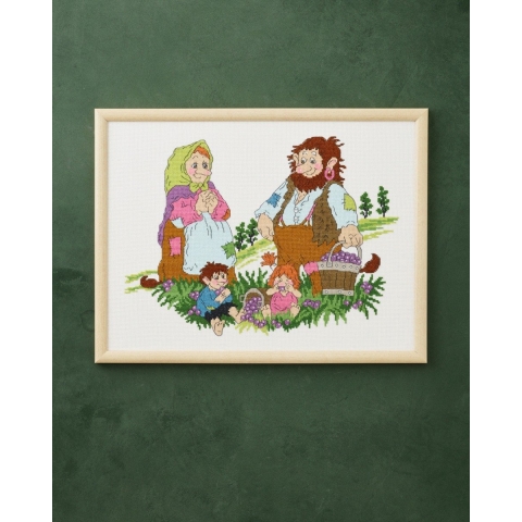 Permin Stickereiset Beerenpflücker 40x30cm