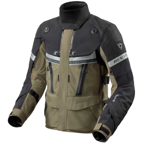 REV'IT! Dominator 3 GTX Jacket, Men's Gore-Tex® motorcycle, Black Dark green