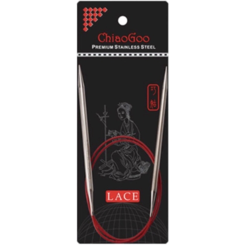ChiaoGoo Red Lace Rundstricknadeln Edelstahl Chirurgenstahl 100 cm 10 mm