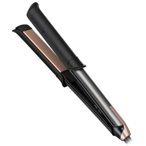 Remington S6077 grau/bronze | Glätteisen | Abschaltautomatik | Schnellaufheizung | Verriegelungsmechanismus | keramikbeschichtete Außenseite | Lockenmodus