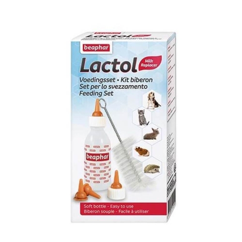 Beaphar Flasche, Sauger und Zahnbürste für neugeborene Tiere
