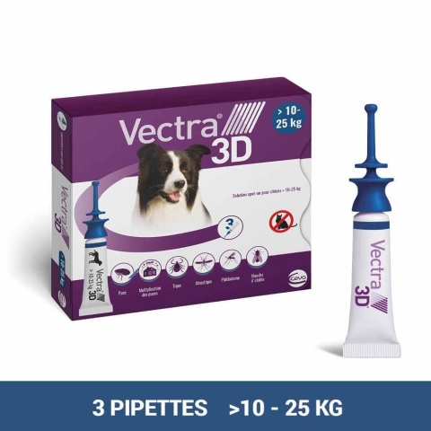 Ceva Vectra Spot-on Lösung für Hunde >10-25kg 3 Pipetten