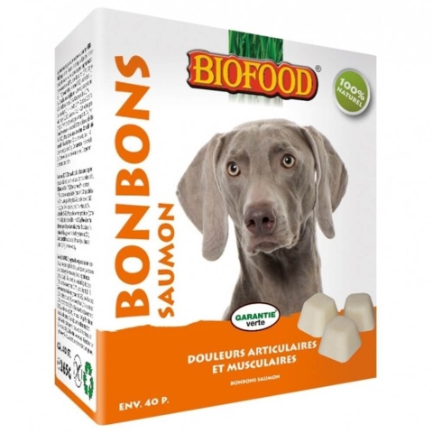 Biofood Maxi Lachs Gelenk- & Muskelkaterbonbon für Hunde 40 Stück
