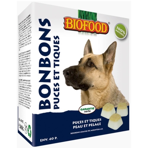Biofood Antiparasitärer Snack maxi mit Schafsfett und Knoblauch für Hunde 40 Stück