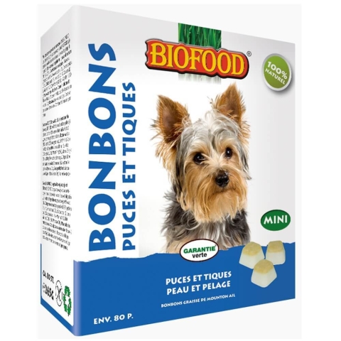 Biofood Antiparasitärer Snack maxi mit Schafsfett und Knoblauch für Hunde 80 Stück