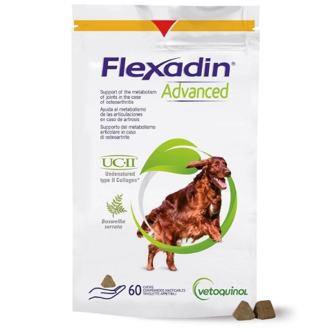 Vetoquinol Flexadin ADVANCED Supplement für Hunde x 60 Bissen