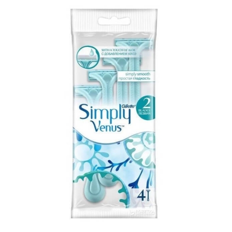 Gillette, Simply Venus 2, Damenrasierer, 4 Stück